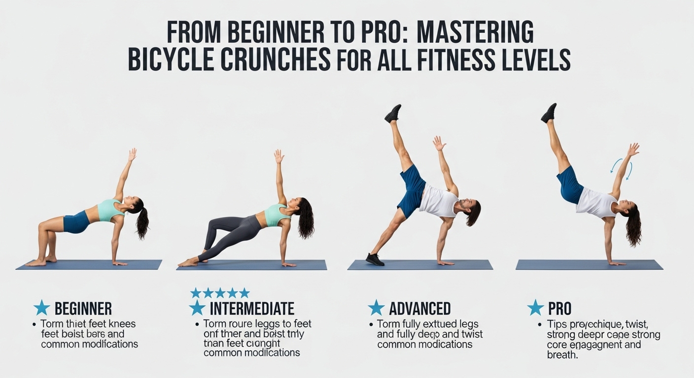From Beginner to Pro: Mastering Bicycle Crunches for All Fitness Levels