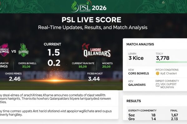 PSL Live Score 2026: Real-Time Updates, Results, and Match Analysis