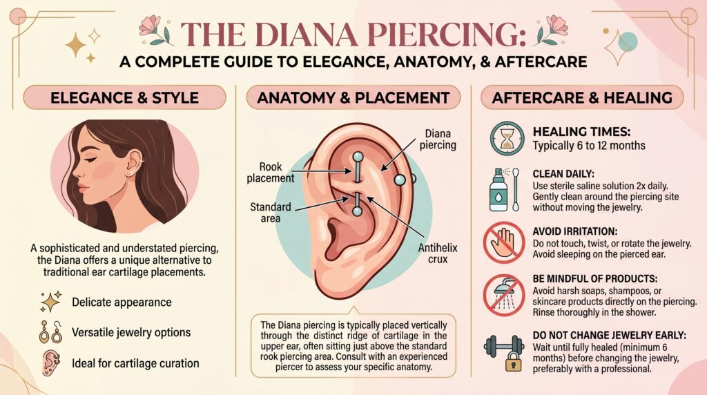 The Diana Piercing: A Complete Guide to Elegance, Anatomy, and Aftercare