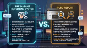 The In-Game Reporting System vs. PUBG Report